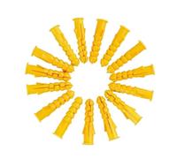 Vis d'ancrage à expansion Tube d'expansion pour tu Chevilles d'ancrage murales en plastique M6, tube d'expansion nervuré, paquet de 100/200 pièces, jaunes, 30/40/80 mm(M6X30mm 200PCS)