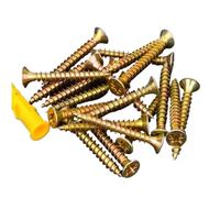 Vis d'ancrage autoperceuses 20 jeux d'ancrages et de vis for cloisons sèches M10, kit d'assortiment, bouchons muraux for tube d'expansion en plastique avec à tête cruciforme(Gold,10x80)