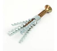 Vis d'ancrage autoperceuses Ancrages d'expansion dentelés en métal avec vis autotaraudeuses Fixations de bouchons perçage tuyaux for kits boulons for murs béton(150 Sets)