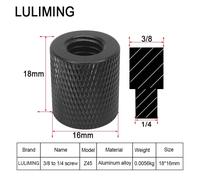 Vis d'appareil photo en alliage d'aluminium,vis de conversion à tête sphérique pour trépied,accessoires de photographie,écrou de conversion 3/8,1/4,1/4 pouces - Type Z45 1PC