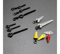 Vis d'appât pour carpe avec anneau, appât Mirco pivotant pour carpe Ronnie Rig Zig Chod Boilies, vis de plate-forme pour carpe Hiar, matériel Terminal Swivel Bait Screw-M