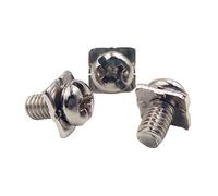 Vis De Bornier M3 .5 M4 M5 Avec Rondelle Carrée, Sems À Tête Cylindrique, 100/200 Pièces(White,M3x5x6 200pcs)