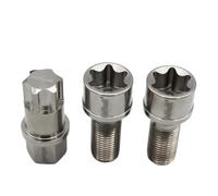 Vis de boulon Titanium Torx M14x1 5x28 50 mm Rouge de siège à billes compatible avec divers véhicules 10pcs 20pcs(Natural)