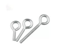 Vis de boulons à œil, boulon à œil en acier inoxydable 304 avec crochet à boucle/anneau circulaire fermé(M3)