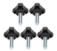 Vis de Bouton, 5pcs M10 30mm Bouton de Serrage à Tête Triangulaire en Plastique Vis de Serrage Vis de Pouce pour Equipement Mécanique
