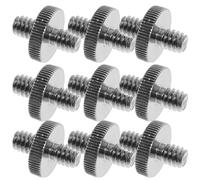 Vis de Caméra 1/4 Pouce, Adaptateur pour Trépied, Filetage Double | Acier Galvanisé Argenté, Pas 1/4 vers 1/4, pour Fixation sur Platines et Maintenance Terrain