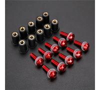 Vis De Carénage Kit De Vis De Fixation De Pare-Brise pour Moto pour BMW R1200GS, R1200GSADV, R1200RS, R1200R, S1000XR, S1000R Fixation Pare-Brise Moto(Rouge)
