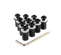 Vis De Carénage Kit Vis Pare-Brise De Moto pour Aprilia RS 125 RS125 RSV4 Kit De Carénage RSV 1000 Tuono Écrous De Fixation Boulons De Carénage Fixation Pare-Brise Moto(Noir)