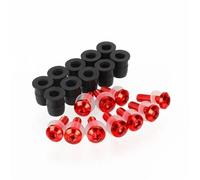 Vis De Carénage Kit Vis Pare-Brise Moto pour Yamaha YZF R6 YZF-R6 YZFR6 R6 1999-2004, Écrous De Fixation De Pare-Brise Et Boulons De Carénage Fixation Pare-Brise Moto(Rouge)