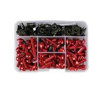 Vis De Carénage Pare-Brise Vis De Carénage Pare-Brise Moto pour pour CBR600RR pour CBR900RR pour CBR1000RR Kit Carrosserie :, Joint Montage(Rouge,155pcs)