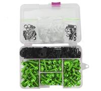 Vis de carrosserie Kit Complet Boulons Carénage Complet Moto Pour APRILIA CAPONORD 1200 Pour Rally FALCO Pour FRISSON Pour MANA ETV1000 Vis Clips Écrous Boulons De Recouvrement(Green)