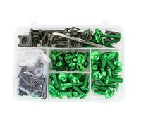 Vis de carrosserie Kit Complet De Boulons Carénage Moto, Écrous Et Clips Pour KAWASAKI Pour Versys 650 1000 Z250 Z400 Z1000 Z900RS KLR650 KLX250S KX250F(Green)