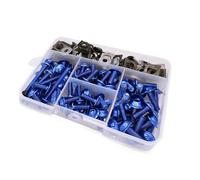 Vis de carrosserie Kit Complet De Boulons De Carénage Complet De Moto Pour Suzuki GS500E GSX250 GSX550 GSX1250 GSX1400 GSX650F Vis De Carrosserie Clips Écrous Boulons De Recouvrement(Turquesa)
