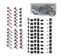 Vis de carrosserie Kit De Boulons Carénage Complet Moto Pour H-ONDA CBR1100XX Pour Super Blackbird 1996-2008 2007 2006 2005 2004 2003 2002 Clips Complets Écrous(Purple)