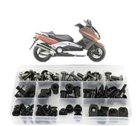 Vis de carrosserie Kit De Boulons Carénage Complet Moto Pour Y-AMAHA Tmax500 Tmax 500 2001-2006 2007 2008 2009 2010 2011 Vis Capot Latéral Clips Écrous En Acier(Metallic)