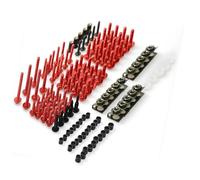 Vis de carrosserie Kit De Boulons Carénage Moto Pour H-ONDA CB1000 Pour BIG ONE 1993 1994 1995 1996 Clip Fixation À Vis Écrou Montage(Rosso)