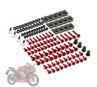 Vis de carrosserie Kit De Clips De Vis Et D'écrous De Carénage De Moto Pour Kawasaki Z750 Z900 Z1000 Z800 Pour Versys 650 Pour Ninja 400 300 Z1000SX Accessoires De Moto(Rosso)