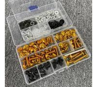 Vis de carrosserie Kit De Vis Carrosserie Moto Pour Y-AMAHA Xvs 650 1100 Aerox 50 155 Aerox155 700 Ltz 400 Xmax300 Boulons Carénage D'écrou(Yellow)