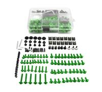 Vis de carrosserie Moto Compatible Avec Honda Pour Deauville 600 700 NT700V FMX CX 650 Carénage Complet De Moto Kit Visserie Écrous Ensemble Vis Et Clips(Green)