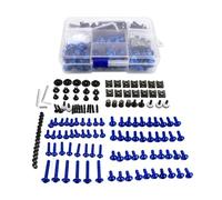 Vis de carrosserie Moto Compatible Avec Honda Pour Deauville 600 700 NT700V FMX CX 650 Carénage Complet De Moto Kit Visserie Écrous Ensemble Vis Et Clips(Blue)