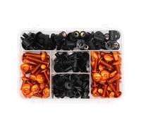 Vis de carrosserie Moto Compatible Avec Kawasaki ZZR600 ZZR1100 ZX-11 ZZR1200 M6 M5 Kit Complet Boulons Carénage Capot Moto(Orange)
