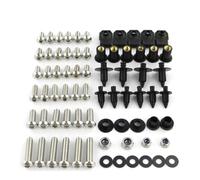 Vis de carrosserie Moto Compatible Avec Yamaha FJR1300 2001 2002 2003 2004 2005 2006-2012 Kit Complet Boulons Et Écrous Carénage(Silver)