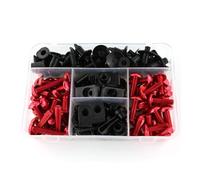 Vis de carrosserie Moto Compatible Avec Yamaha MT-07 FZ-07 Tracer MT-09 FZ-09 T-Max 500 XJR400 FJR1300 Kit Boulons Carénage Moto Avec Écrous M6 M5(Rouge)