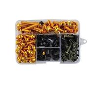 Vis de carrosserie Moto Compatible Avec Yamaha Pour Tenere 7 T700 XTZ 700 Tracer 9 9GT 900 GT M5 M6 Kit Boulons Et Vis Carénage Moto Écrous Et Clips 195 Pièces(Gold)
