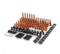 Vis de carrosserie Pièces Modifiées Pour Moto Vis De Pare-brise Pour KAWASAKI Pour GTR1400 ZG1000 CONCOURS W800 W800SE ZR750 Pour ZEPHYR ZRX 1100 Kit De Boulons De Carénage De Moto(Orange)