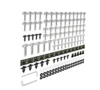 Vis de carrosserie Pour H-ONDA 919 599 CB919 CB900F Pour Hornet 900 VTR1000F TR1000S VTR1000SP RC51 Kit De Boulons Carénage Moto Vis Carrosserie Écrou Accessoires(Silver)