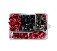 Vis de carrosserie Pour KAWASAKI Pour NINJA 250 300 400 650R ABS 1000SX SX Pour Versys 650 1000 Boulons De Carénage De Carrosserie De Moto Universels Accessoires(Rosso)