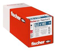 Vis de charpente - FISCHER - PowerFast FPF II WTP - 8,0x140 - Zingué - Tête Disque Torx