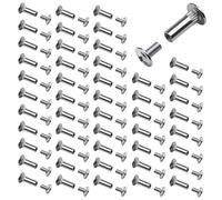 Vis de Connexion, 50 sets de vis à Douille M4, Connecteurs D'armoire, Vis D'assemblage de Meubles, acier Nickelé Vis D'assemblage, pour L'assemblage et la Fixation de Panneaux D'une épaisseur