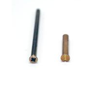 Vis de connexion M3 en laiton avec manchons, dos à dos, mâle vers femelle pour une fixation correcte en place/fixation de la poignée de porte ou de la rosace (2 vis de connexion en laiton M3)