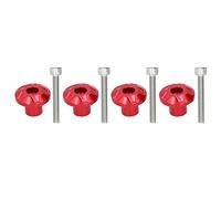 Vis de curseur de garde-boue avant de moto, boulon M6 anodisé en alliage d'aluminium de haute qualité adapté pour NMAX TMAX XMAX NVX FORCE MT FZ YZF XJ6 4 pièces (Rouge)
