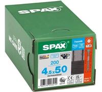 Vis de façade Spax acier inoxydable A2 4,5 x 50 mm 200 pcs. noir
