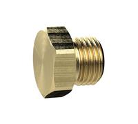 Vis de fermeture, hexagonale, G 1 1/2, SW 55, laiton, pression de travail max. 25 bars, tampon de fonctionnement. Charge maximale : 150°C
