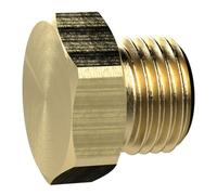 Vis de fermeture, hexagonale, G 3/4, SW 32, laiton, pression de travail max. 25 bars, tampon de fonctionnement. Charge maximale : 150°C