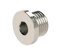 Vis de fermeture, six pans creux et ceinture, G 2, SW 27, laiton verni, pression de travail max. 25 bars, tampon de fonctionnement. Charge maximale : 150°C