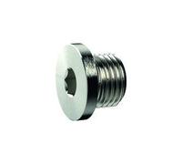 Vis de fermeture, six pans creux et ceinture, G 3/4, SW 12, laiton verni, pression de travail max. 25 bars, tampon de fonctionnement. Charge maximale : 150°C