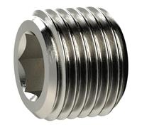 Vis de fermeture, six pans creux, sans ceinture, G 2, SW 32, laiton verni, pression de travail max. 25 bars, tampon de fonctionnement. Charge maximale : 150°C