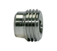 Vis de fermeture, six pans creux, sans ceinture, G 3/8, SW 8, acier inoxydable 1.4571, pression de travail max. 60 bar, tampon de fonctionnement. Charge maximale : 150°C