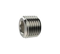 Vis de fermeture, six pans creux, sans ceinture, R 1 1/4, laiton - Pression de travail max. 25 bars, tampon de fonctionnement. Charge maximale : 150°C