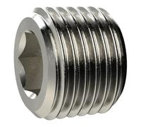 Vis de fermeture, six pans creux, sans ceinture, R 2, laiton - Pression de travail max. 25 bars, tampon de fonctionnement. Charge maximale : 150°C