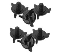 Vis de Fixation de Visière pour Casque Moto 6mm Plastique Noir 6 Pièces | Installation Facile, Compatibilité Polyvalente, Accessoire Compact pour Réparation de Casque, Lot de 6