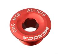 Vis de fixation en alliage d'aluminium pour manivelle de vélo de route, filetage M19 M20, compatible avec les plateaux creux intégrés de IXF, LEBYCLE et PROWHEEL (rouge)