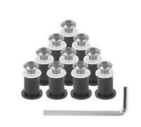 Vis de Fixation Kit 10 Vis Et Écrous M5 X 15 Mm pour Fixation De Pare-Brise De Moto(Argent)