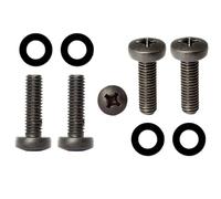 Vis de fixation murale M8 x 20 mm pour TV de toutes marques - Boulons à tête cylindrique + rondelles - Noir