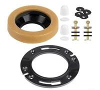 Vis de fixation pour bride de toilette et joint d'étanchéité en cire pour installation de salle de bain, fixations ABS et acier au carbone avec rotation flexible, joint pour éviter les fuites