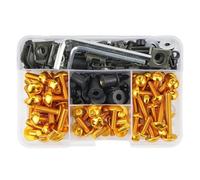 Vis de Fixation pour Moto Kit 190 Vis Carénage Moto pour pour RS125 pour RS250 pour RS4 125 pour RSV1000R(Gold)